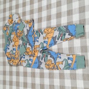 3T Jurassic Park dinosaur pajamas set orange green and blue